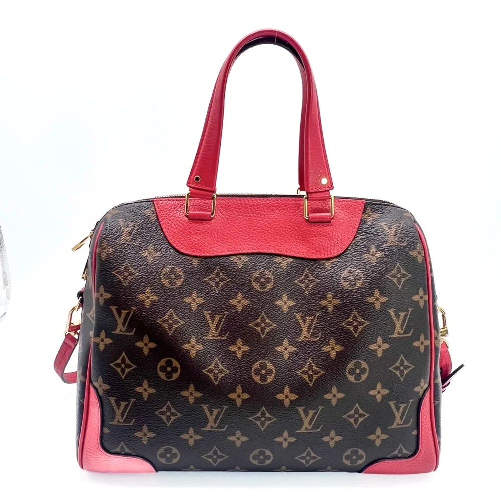 Louis Vuitton Monogram Retiro NM Coquelicot Tote Handbag - Picture 3 of 17